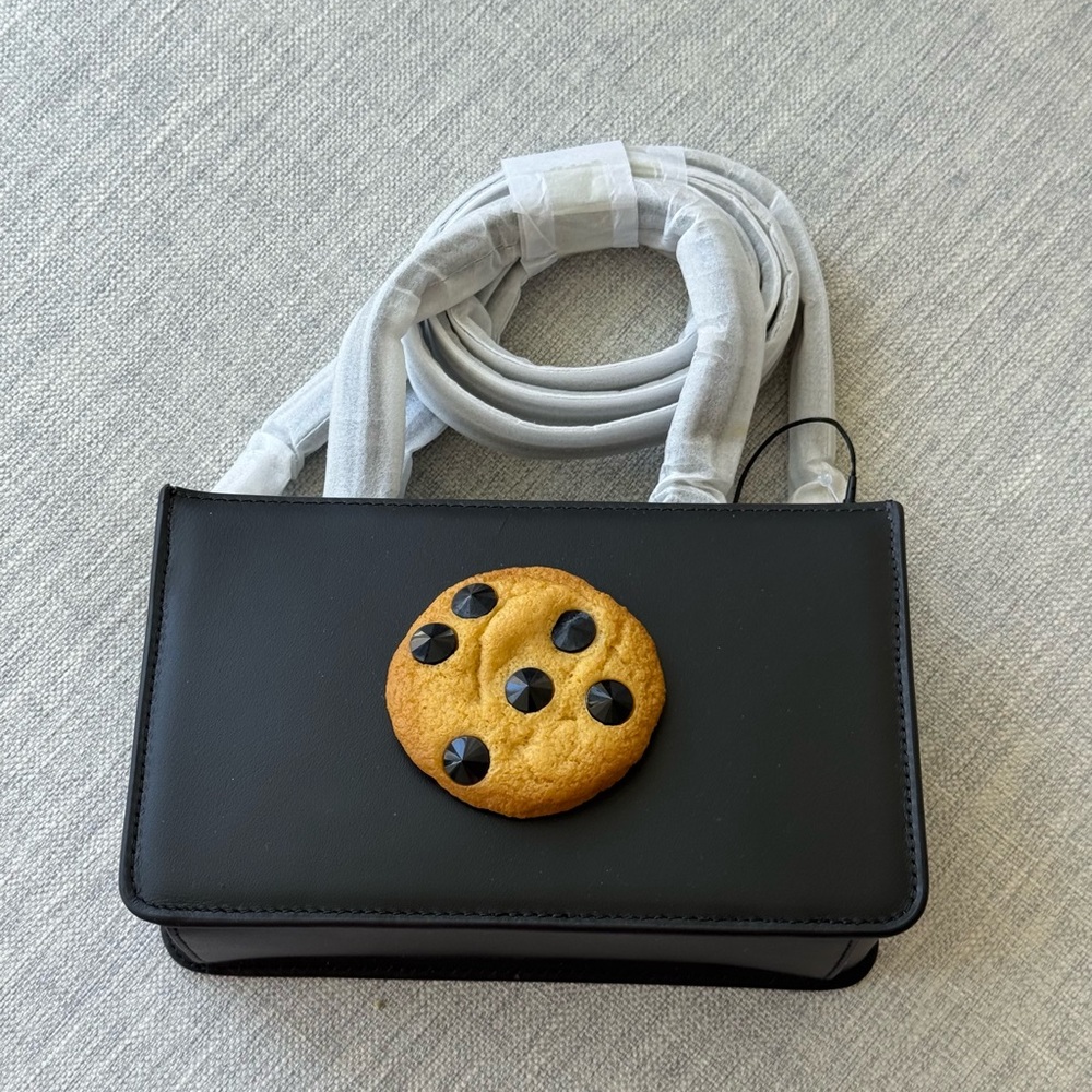Puppets and Puppets Jewel Cookie Leather Top Handle Bag, NWT